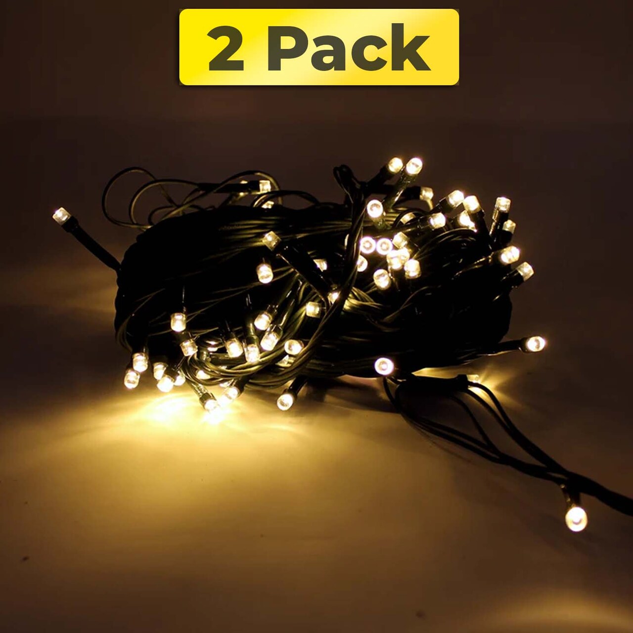 100 LED Green Wire String Light - Waterproof & Warm White For Christmas